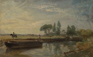 Bárka a Flatford-zsilip alatt alkotó: John Constable