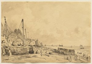 Brighton Beach, Keletre nézve, 1824 alkotó: John Constable