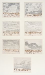 Felhő tanulmányok (Alexander Cozens "Engravings of Skies" című műve után), 1822-23 körül (grafit, papír) alkotó: John Constable