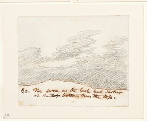 Felhő tanulmány (Alexander Cozens "Engravings of Skies" című műve után), 1822-23 körül (grafit, papír) alkotó: John Constable
