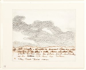 Felhő tanulmány (Alexander Cozens "Engravings of Skies" című műve után), 1822-23 körül (grafit, papír) alkotó: John Constable