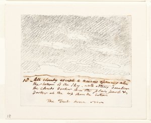 Felhő tanulmány (Alexander Cozens "Engravings of Skies" című műve után), 1822-23 körül (grafit, papír) alkotó: John Constable