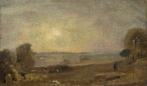 Dedham Vale az East Bergholt felé vezető úttól: Naplemente, 1810 alkotó: John Constable
