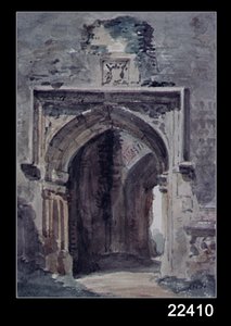 East Bergholt templom: A romtorony déli boltíve, 1806 alkotó: John Constable