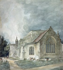 East Bergholt templom, 1805-1811 körül (akvarell) alkotó: John Constable