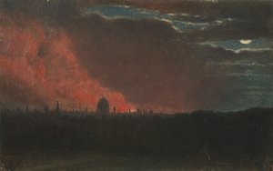 Tűz Londonban, Hampsteadről nézve alkotó: John Constable