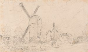 Tájkép szélmalommal alkotó: John Constable