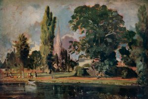 Salisbury katedrálisa és Leadenhall az Avon folyótól, 1820 alkotó: John Constable