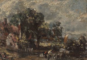 Vázlat a "The Haywain"-hoz alkotó: John Constable