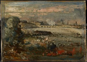 Vázlat „A Waterloo híd megnyitása a Whitehall lépcsőről nézve, 1817. június 18.” című műhöz alkotó: John Constable