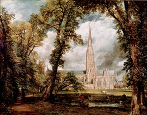A salisburyi katedrális az Eveche kertjéből látható John Constable (1776-1837) festménye 1823 V. 87,6x111,8 cm London, Victoria and Albert Múzeum alkotó: John Constable