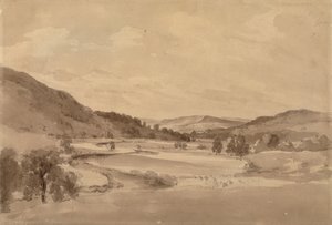 A Derwent-völgy Chatsworth-szel a távolban alkotó: John Constable