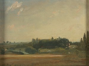 Kilátás a Rectory felé, East Bergholt alkotó: John Constable