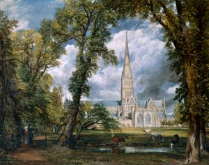 "Kilátás a Salisbury-székesegyházra a Bishop