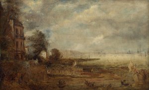 Waterloo híd a Whitehall lépcsőről nézve, 1829 körül alkotó: John Constable