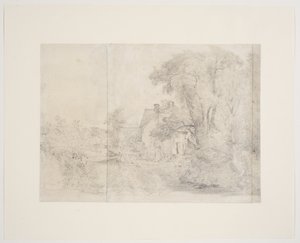 Willy Lott háza, East Bergholt, 1812-13 körül (grafit, papír) alkotó: John Constable