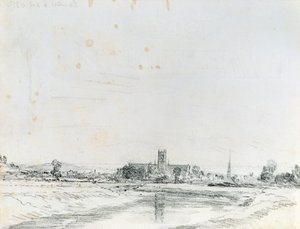 Worcesteri katedrális délről (ceruza) alkotó: John Constable