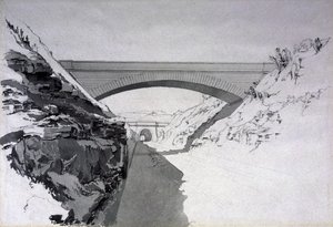 Bükkfa-alagút, 1837. július 27. (toll, tinta és mosás papíron)