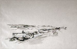 Blisworth Cutting, Northamptonshire, 1838. szeptember (toll és tinta és mosás papíron)