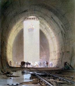 Kilsby alagút építése a londoni és birminghami vasútvonalon, 1839. július 8
