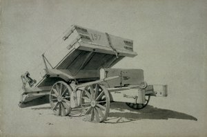 Vállalkozók billenőkocsija, No.3, 1830-as évek (toll és tinta, mosás papíron) alkotó: John Cooke Bourne