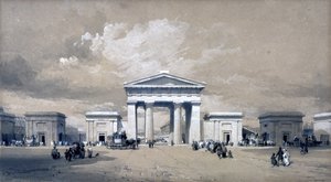 Euston Arch, 1838. április (toll és tinta és mosás papíron)
