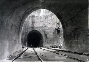 Nagyszerű szellőzőakna, Kilsby Tunnel, Northamptonshire, 1837-38 (toll és tinta és mosás papíron)