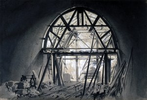 North Church Tunnel, 1837. június 17. (toll és tinta és mosás papíron) alkotó: John Cooke Bourne