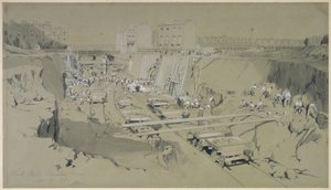Park Street, Camden Town, 1836. szeptember 17. (toll és tinta és mosás papíron) alkotó: John Cooke Bourne