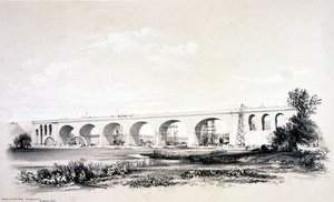 Wolverton viadukt, 1837. augusztus alkotó: John Cooke Bourne