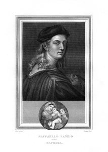 Raphael vagy Raffaello, festőmester és a firenzei iskola építésze, 1825.