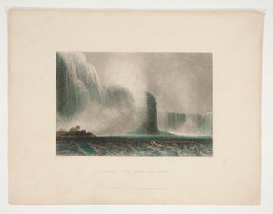 Niagara-vízesés a kompról, Nathaniel Parker Willis illusztrációja