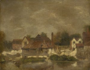 Istállók és régi házak a Yare-n, 1803 körül