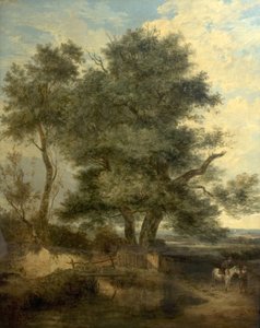 Fák a patak mellett (A fűzfa, egy lovas és egy nő az úton), 1818 körül (olaj, vászon)