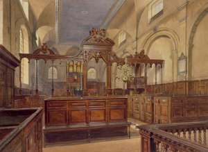 All Hallows The Great, Temze utca, belső tér, 1884