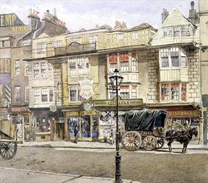 Bishopsgate Street: szekérrel és lóval, 1886. május (akvarell) alkotó: John Crowther