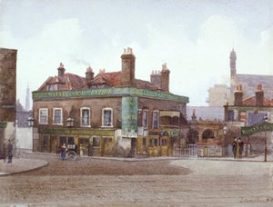 Green Gate Tavern a City Road és a Bath Street találkozásánál, London, 1880 alkotó: John Crowther
