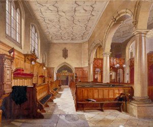 A kápolna belseje a Charterhouse-ban, London, 1885. alkotó: John Crowther