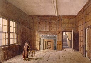 Sir John Spencer szobájának belső képe a Canonbury House-ban, Islington, London, 1887 alkotó: John Crowther