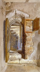 A Salt Tower belső képe a Tower of Londonban, 1883 alkotó: John Crowther