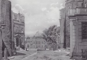 Elveszett London: Vanbrugh háza a háttérben (lithó)