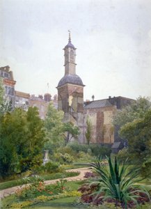 A St Botolph templom tornya, Aldersgate, London City, 1886 alkotó: John Crowther