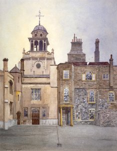 Kilátás a Chapel Tower északi oldalára, Charterhouse, London, 1885. alkotó: John Crowther