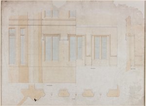 Holme Eden (toll és tinta és mosás (kék és barna) papíron (papíron és szürke)