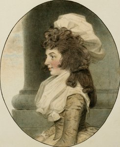 Sarah Whitmore portréja, egy oszlop mellett ülve, 1787
