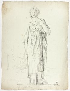 Antik szobor álló, leterített nőről alkotó: John Downman
