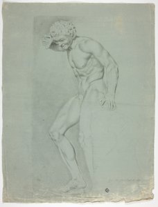 Álló faun antik szobra cintányérokkal alkotó: John Downman