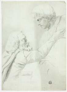 Szakállas férfi és fiú (a Bas-Relief-től) alkotó: John Downman