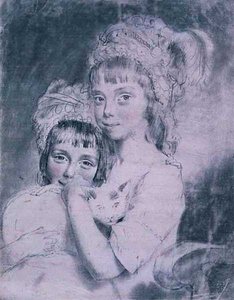 No.1843 The Two Miss Comparts alkotó: John Downman
