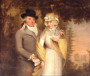 Egy úriember és felesége portréja a parkban alkotó: John Downman